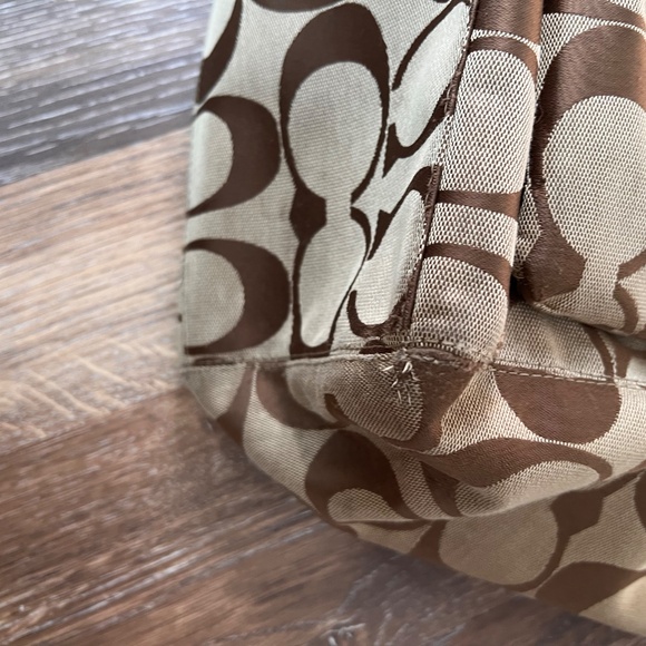 Coach Signature Leah Tote Large - Brown/Tan F14658 - Picture 9 of 12